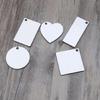 12x Wooden Keychains Sublimation Blanks Keychain Ornament for Jewelry Making