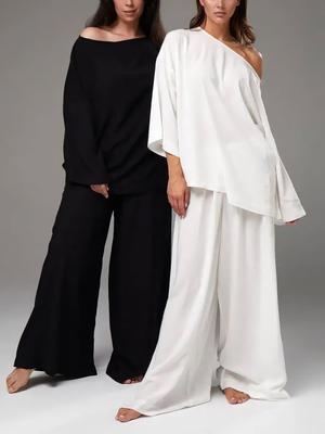 Großgrößen Französisches Chic Lockeres Homewear-Set für Damen