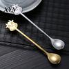 Long Handle Spoon Stainless Steel Coffee Spoon, with Bull Head Decor, Pudding Dessert Multifunctional Stirring for Milk Tea Yogurt Jam Rust Resistant