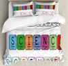 Periodensystem Bettbezug Set Chemische Elemente Bettwäsche Set Polyester Pädagogisch Wissenschaft Thema Bettdeckenbezug Einzelbett King Size