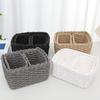 3 peças Cesto de Armazenamento Redondo Macio de Palha Tecida à Mão com Corda de Papel para Organizar Caixas de Armazenamento Decorativas Caixa de Armazenamento para Escritório