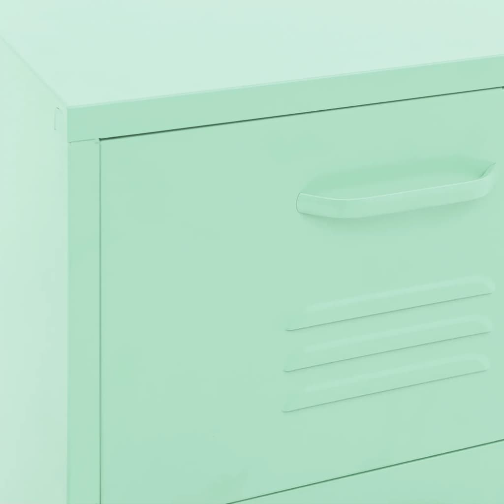 Storage Cabinet Mint Green 42.5 x 35 x 101.5 cm Steel