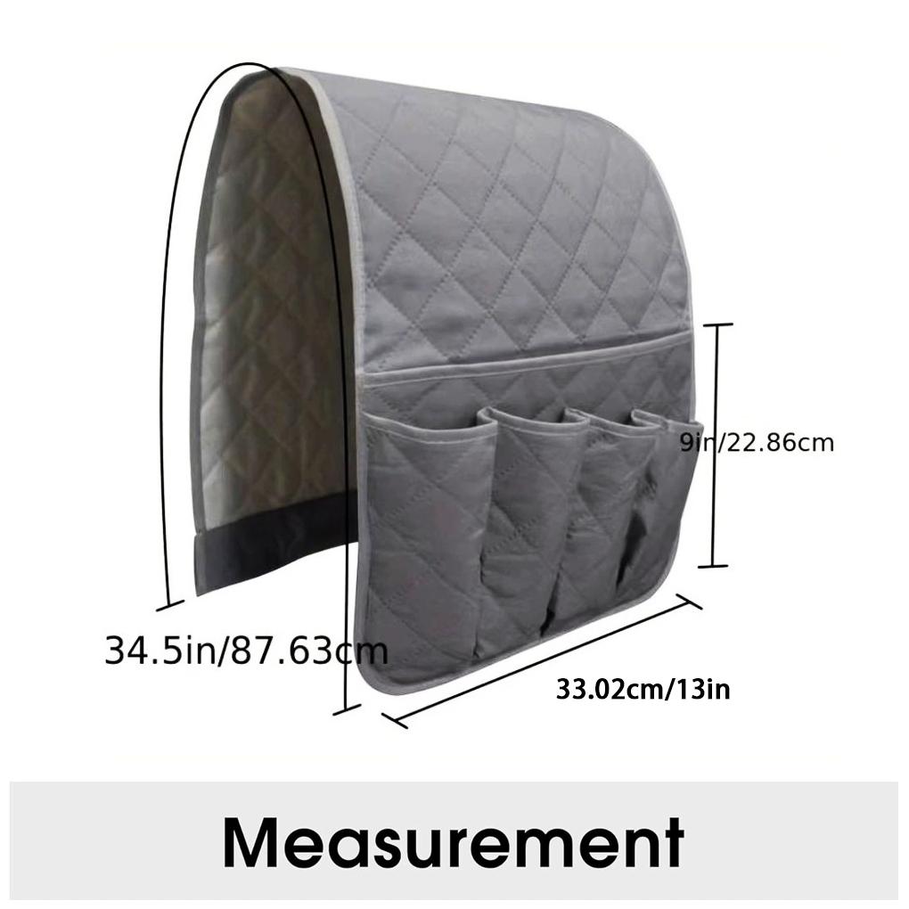 1 Stück Wasserabweisende Sofa-Armlehnenbezüge Kariert Sessel-Armlehnenschoner mit Aufbewahrungstasche für Wohnzimmermöbel Überwurf