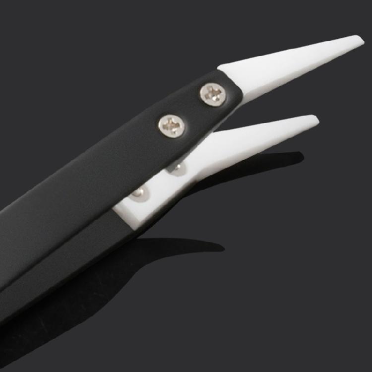 3pcs New Non Conductive Ceramic Tweezers IC SMD SMT Reverse Tweezers Hand Tools