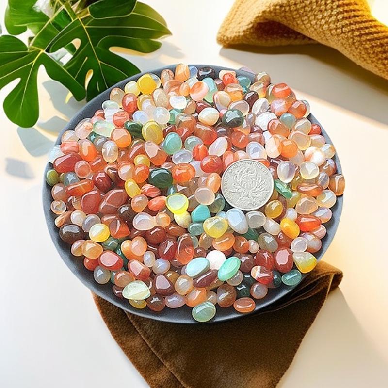 Yuhuashi Natural Colorful Agate Pebbles for Aquariums, Landscaping, and Flower Pots