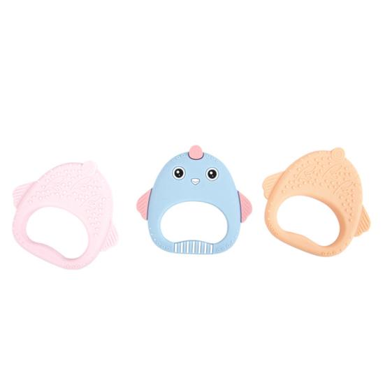 Sicherer Weicher Silikon Affe Fisch Fuchs Form Baby Schnuller Beißring Kauen