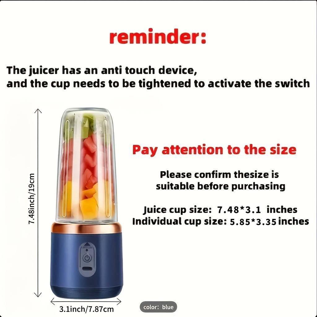Portable Rechargeable Juicing Cup with Built-in Battery, Multi-Functional Mini Blender for Home and Travel