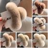 Plush Hair Clip Elegant Solid Faux Fur Plush Large Hair Claw Clips Autumn Winter Solid Color Hairpin Barrette for Thick Hair