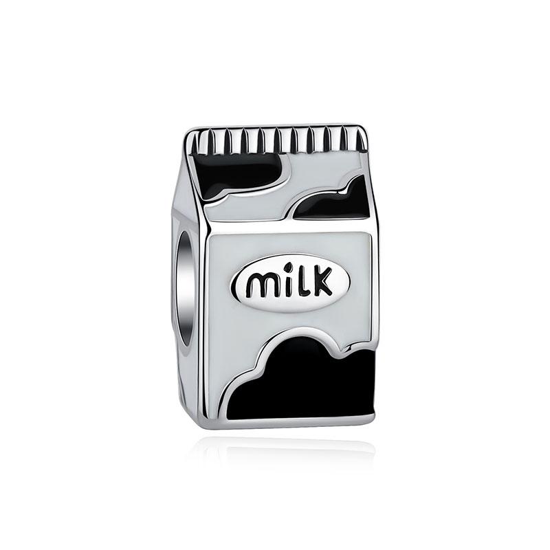 Original 925 Sterling koppar Berlocker Fotboll Fotboll Kärlek Kaffe Pärlor Passar Märkesarmband Halsband DIY Zirkon För Kvinnor