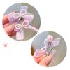 6Pcs Girl Hairpin Hand-Sewn Bow Hair Clip with Imitation Pearl Beads Macaron Color Safe Scalp-friendly Hairpin Hair Accessories