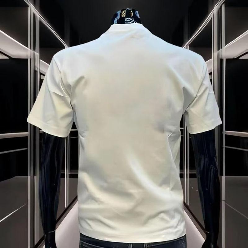 New Summer Luxury Men's Fashion Fox Leopard Print T-shirt Crewneck Casual Trend Y2K High-end High Quality Fitness Sports T-shirt