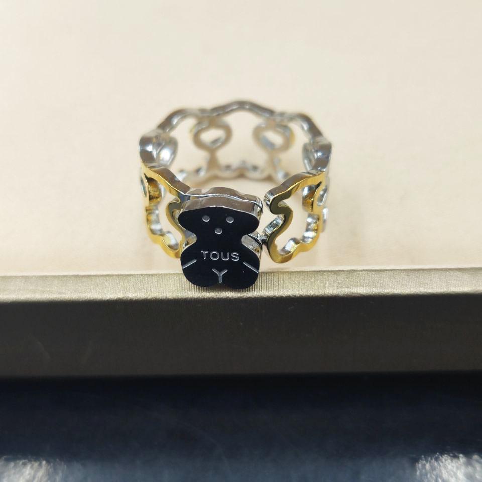 Women's Non-Fading Gold-Plated Bear Design Ring - Fashion Couples Jewelry