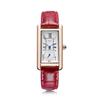 Reloj de Cuarzo Para Mujer, Dos Y Media Manecillas Impermeable Cuadrado Escala Romana Correa Para Reloj de Moda de Mujer