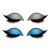 2 Pairs Lazy Eye Shadow Eyelash Patch 2-in-1 Eyeshadow Eyelashes Makeup Stickers Reusable Eye Makeup Stickers with False Lashes Shadow