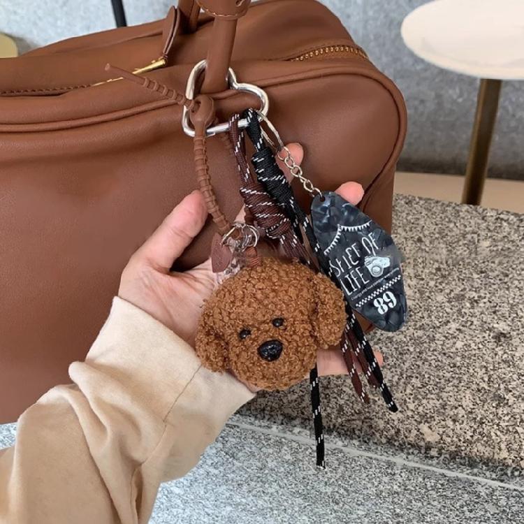 Practical Bag Pendant Cartoon Bear Dog Keychain Plush for Keys and Bags Soft and Practical Designs Bag Charm