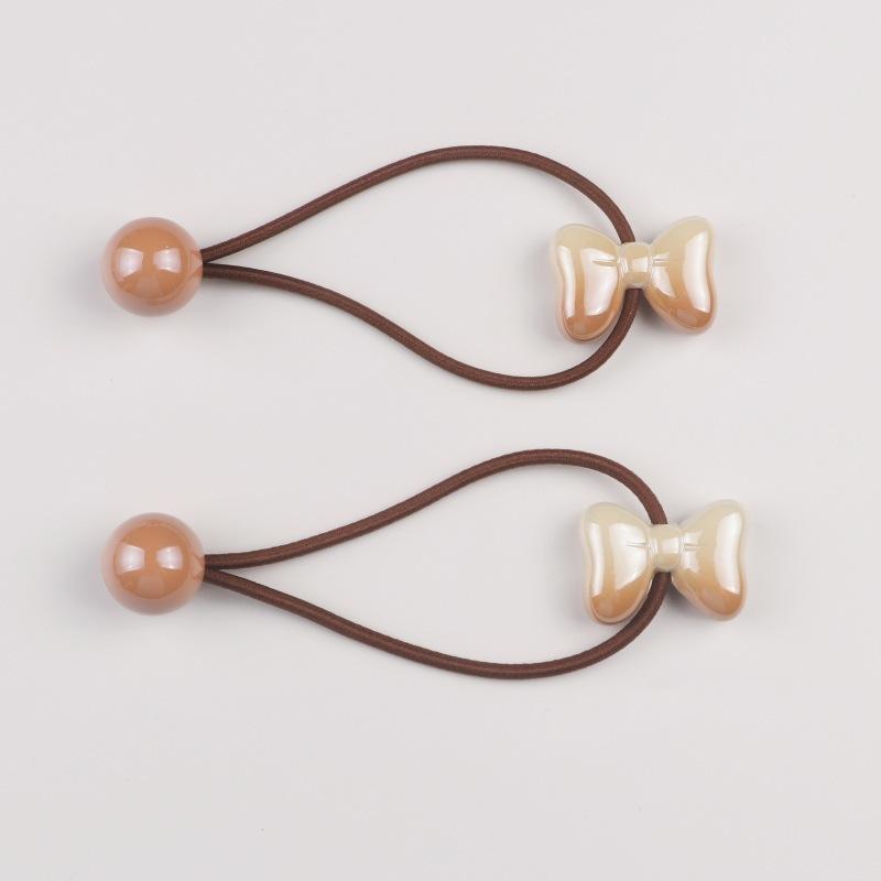 2PCS Lovely Cartoon Gradient Bow Girls Elastic Hair Bands Princess Hair Accessories Children Hair Ties Baby Headwear