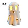 Niche Home Decor Halloween Ghost Decoration, Cute Light Up Figurine, Spooky Resin Glowing Figurine Statue with LED for Shelf Mantel Indoor Unique