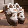 Fashion Cute Thick Bottom Plush Casual Shoes Women 2025 Winter Chunky Platform Eva Sneakers Cartoon Decoration Designer Cotton Shoes