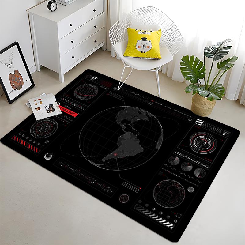 Racing Dashboard Cool Pattern Decorative Square Rug Modern House Living Room Floor Matte Bedroom Carpet Art Poster Mat Fans Gift