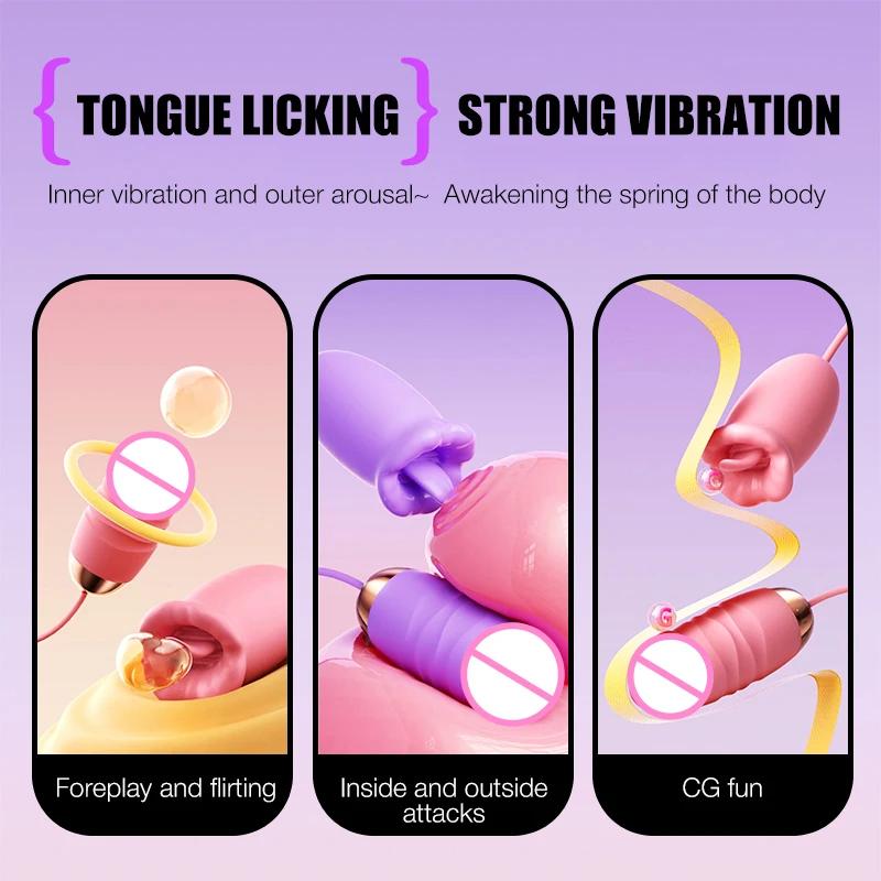 Mini Bullet G Spot Vibrator for Women Nipple Clitoris Stimulator Vagina Massage Tongue Licking Vibrating Love Egg Adult Sex Toy