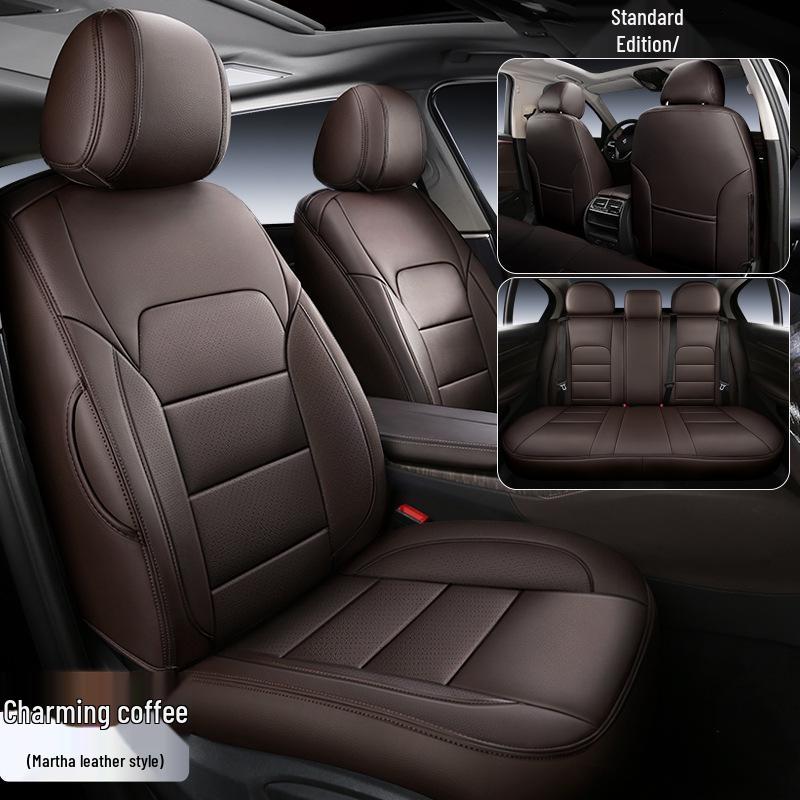 Genuine Leather Car Seat Cushion for 2015-2016 Ford Hatchback/Sedan - Full Wrap Design