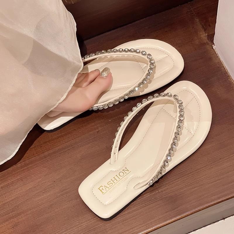 Flip flops summer versatile soft soled flat slippers
