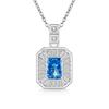 2026 Colored Treasure Ice Flower Cut No Matter Brand Necklace Super Flash High Carbon Diamond Plated Real Gold Pendant