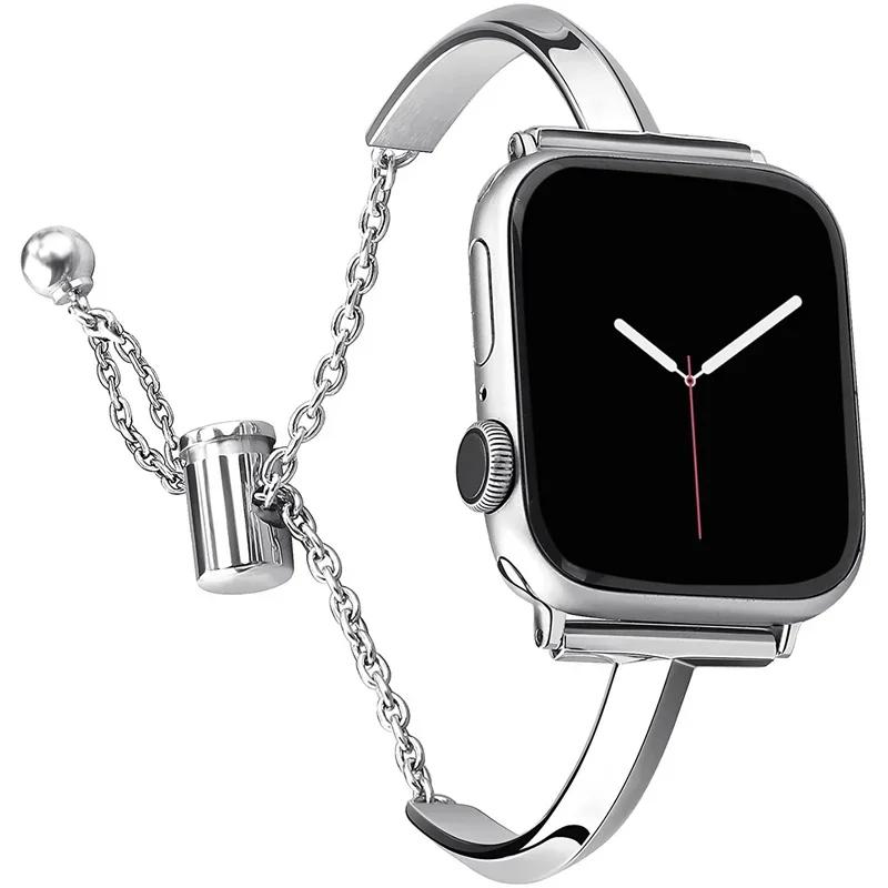 For Apple Watch Women's Metal Strap T-shaped Thin IWatch 910 Universal Bracelet Steel Bracelet IWatch Ultra 49mm44 40 42 38mm