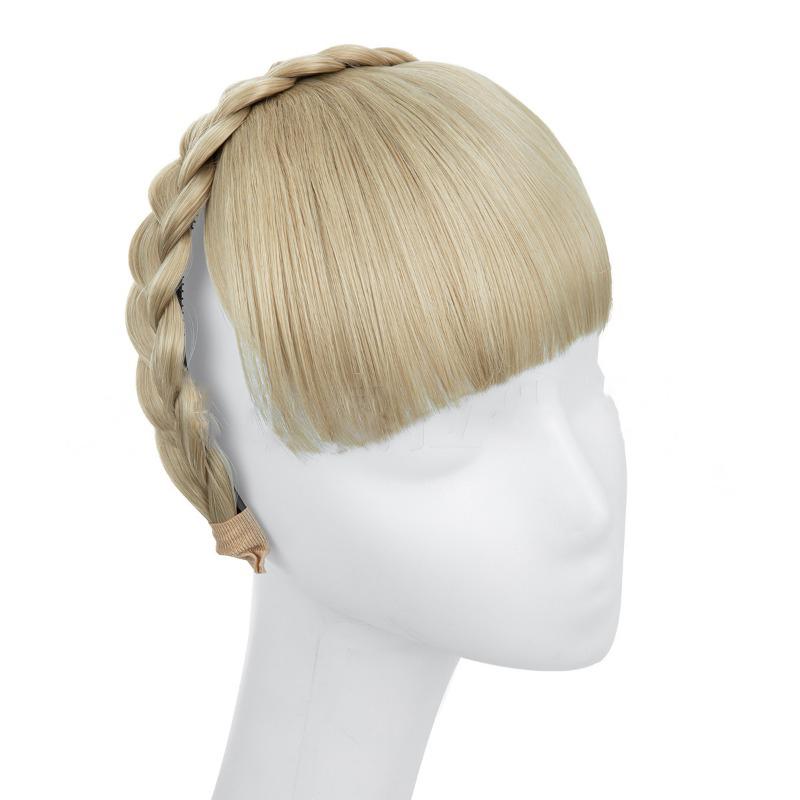 Ladies Wigs Bangs Headbands One-piece Covering White Invisible Seamless Wig Piece Top of the Head Reissue