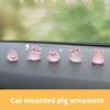 Lovely Car Center Console Ornaments Office Car Interior Accessories Creative Pigs Doll Animal Statue Car Supplies