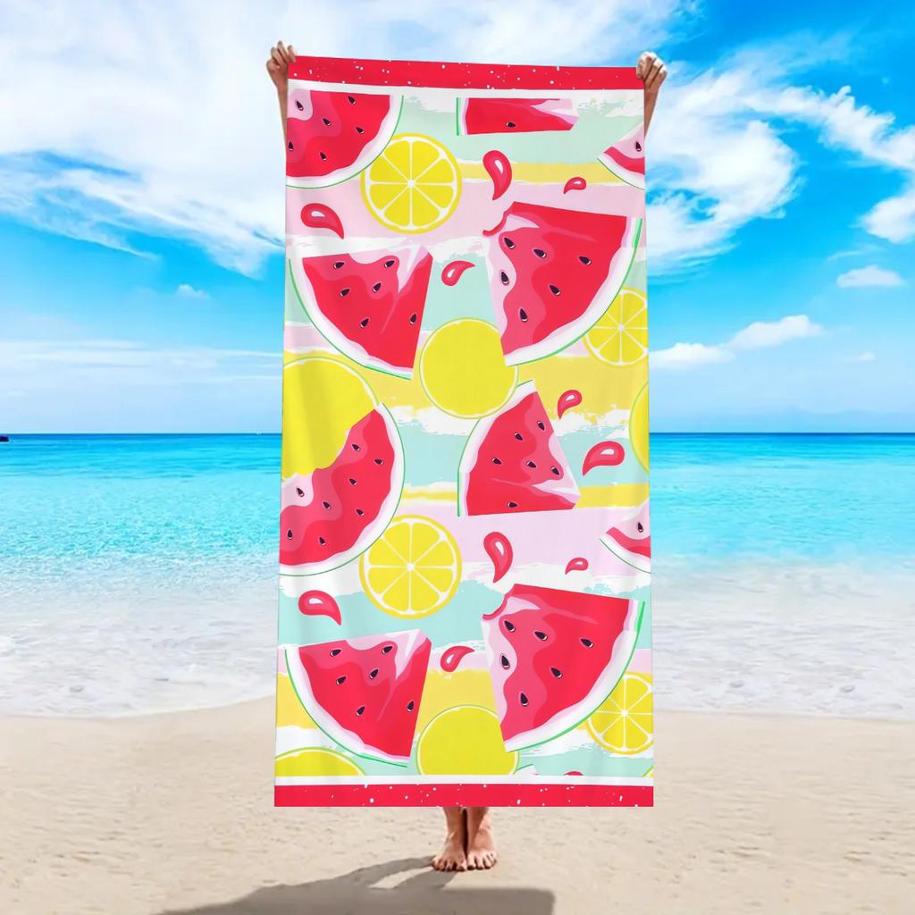 1pc Ultra Fine Fiber Quick Drying Absorbent Beach Towel, Multifunctional Beach Towel for Sports, Swimming, Gym, Shower Room
