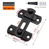 Rongyu Black 180-Degree No-Drill Stainless Steel Door Latch (10-Pack)