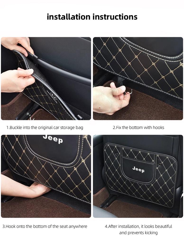 Pentru Jeep 2 Bucăți Covoraș Interior Auto Anti-Lovire Protector Spătar Scaun Auto Pentru Jeep Grand Cherokee Wrangler JK Gladiator Compass R