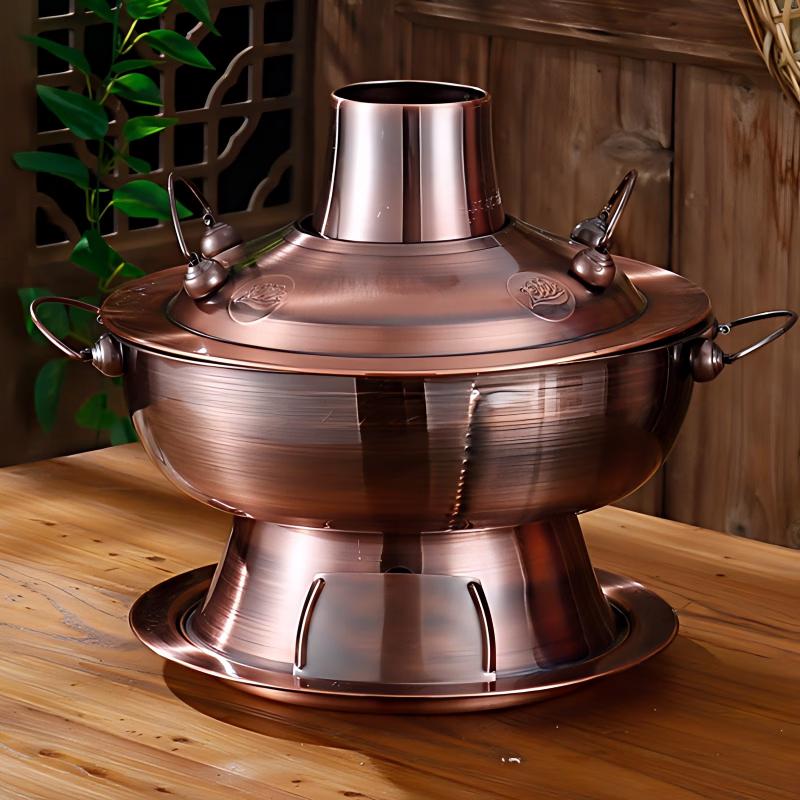 Caizhi Vecchio Beijing Carbone Rame Yuan-yang Hot Pot