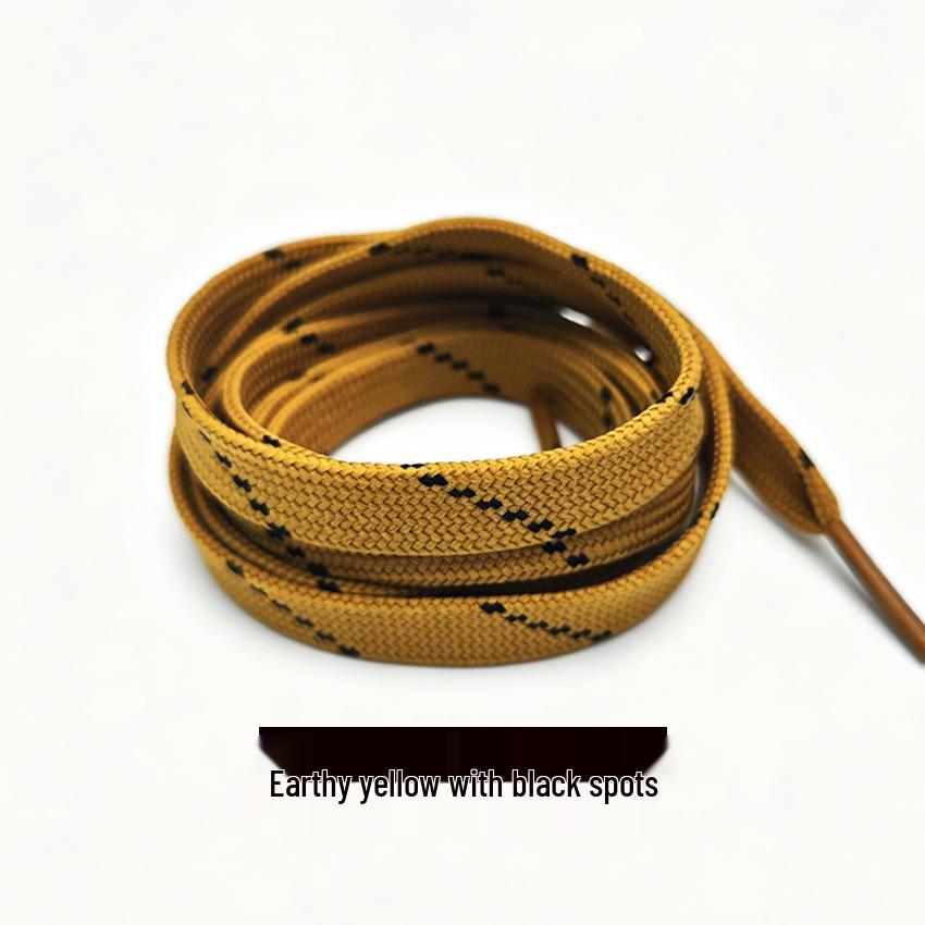 Diagonal Dots Flat Shoelaces, 1cm Wide, Double Stripe for Sports, Casual, Canvas, and Board Shoes.