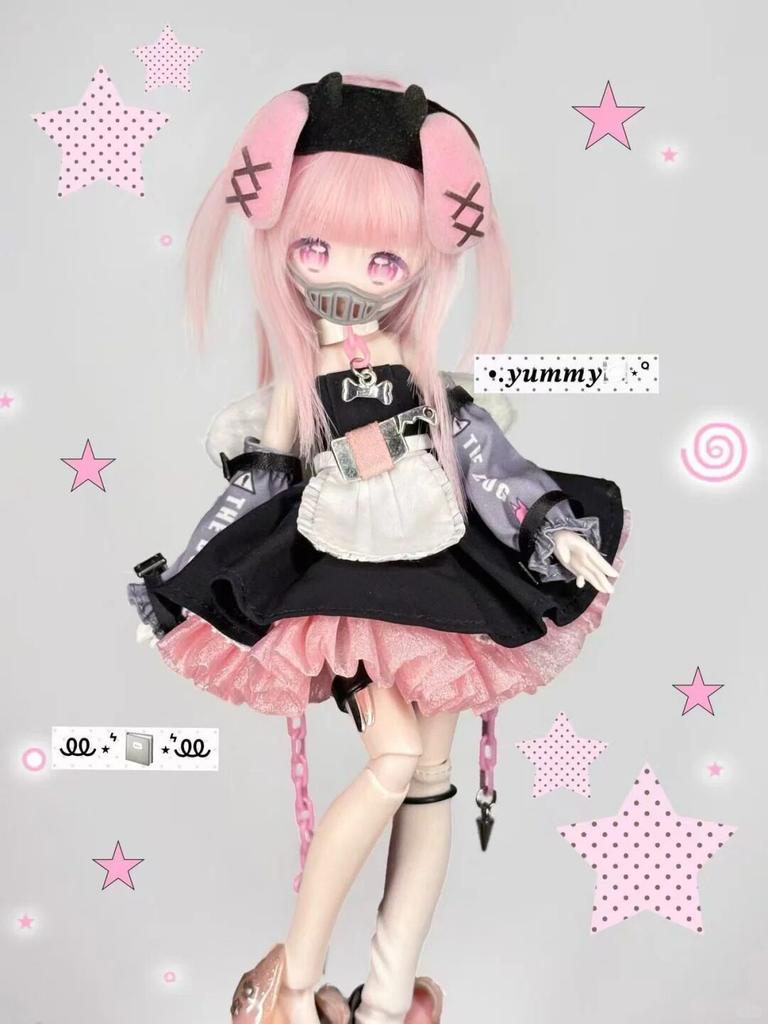 Authentic Inedible Dolls  8 Points Implanted Hair Bjd Doll Cute Mysterious Anime Figure Desk Decoration Trendy Toy Gift