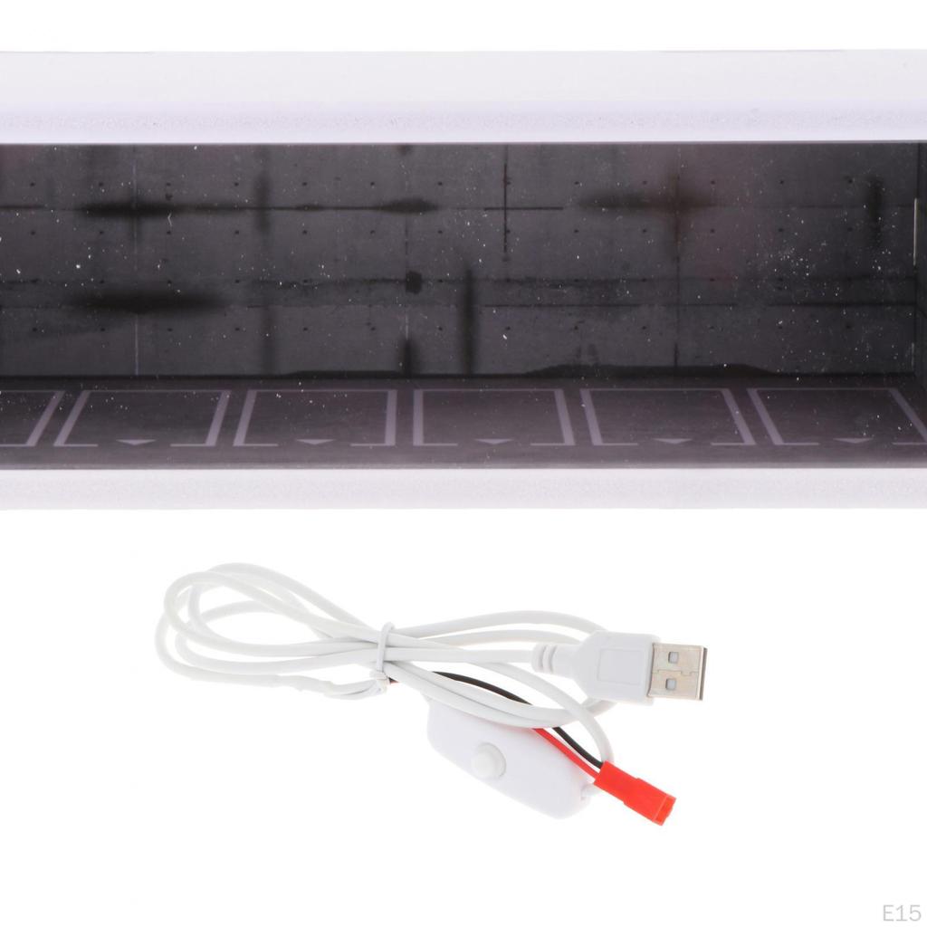 1/64 Parking Lot Showcase Container with LED Lights 11.81 x 5.51 3.94Inches Backdrop Protective