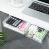 Large Capacity Under Desk Drawer Self Adhesive Desk Organizer Pull Out Storage Box  Household