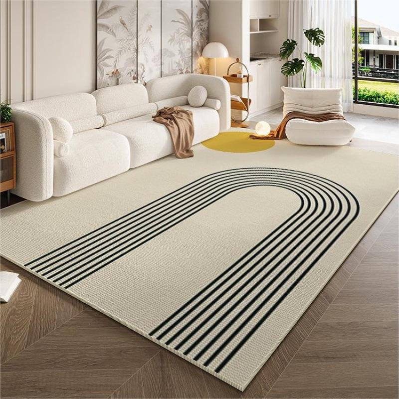 Cream Style Simple Carpet for Living Room Sofa Mat Anti-slip Easy To Clean Bedroom Wardrobe Room Mat Home Decoration