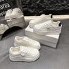 2026 Women's White Breathable Thick-Sole Height-Boosting Shoes - Summer Casual, Comfortable, Versatile Sports Sneakers