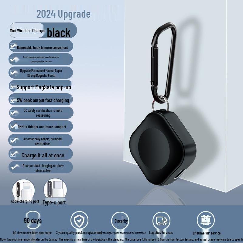 5W Fast Charger for Apple iWatch Series 5-8: Magnetic Wireless & Portable