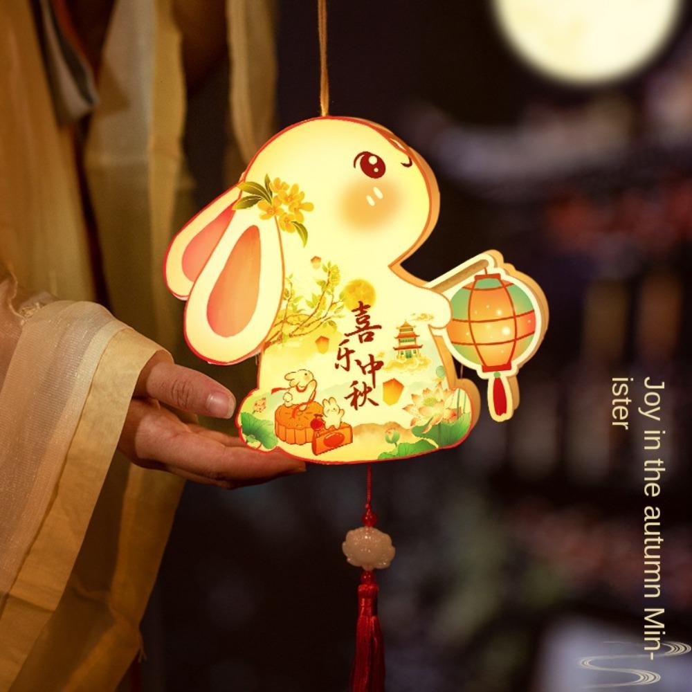 Waterproof Festival Lantern Material Pack DIY Craft Rabbit Lantern  Women Children