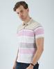 MONTE CARLO Mens Striped Collar Neck T-Shirt