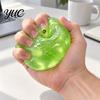 Desk Accessories for Adults Apple Ice Sand Squishy Fidget Toy, Slow Rising Squeeze Stress Relief Toys Transparent Fruit Sensory Toy Kids Soft