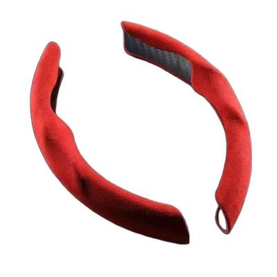 Suede Steering Wheel Cover for Peugeot 206 208 E-208 308 2008 E-2008 3008 E-3008 5008 Rifter - Non-Slip Sweat-Absorbent