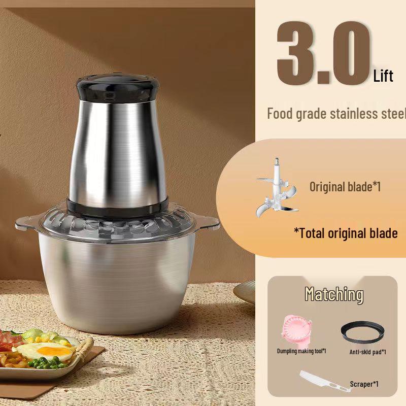 High-Power Multifunctional Meat Grinder & Food Processor - Stainless Steel Chopper & Mixer