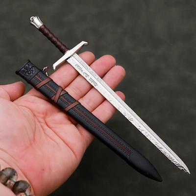 22cm Alloy Excalibur Sword Model Desktop Decor Miniature King’s Blade Collectible Ornament Medieval Style Metal Display Gift