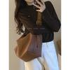 Winter retro tote bag women's 2025 new Korean version matte underarm bag versatile ins large-capacity messenger bag