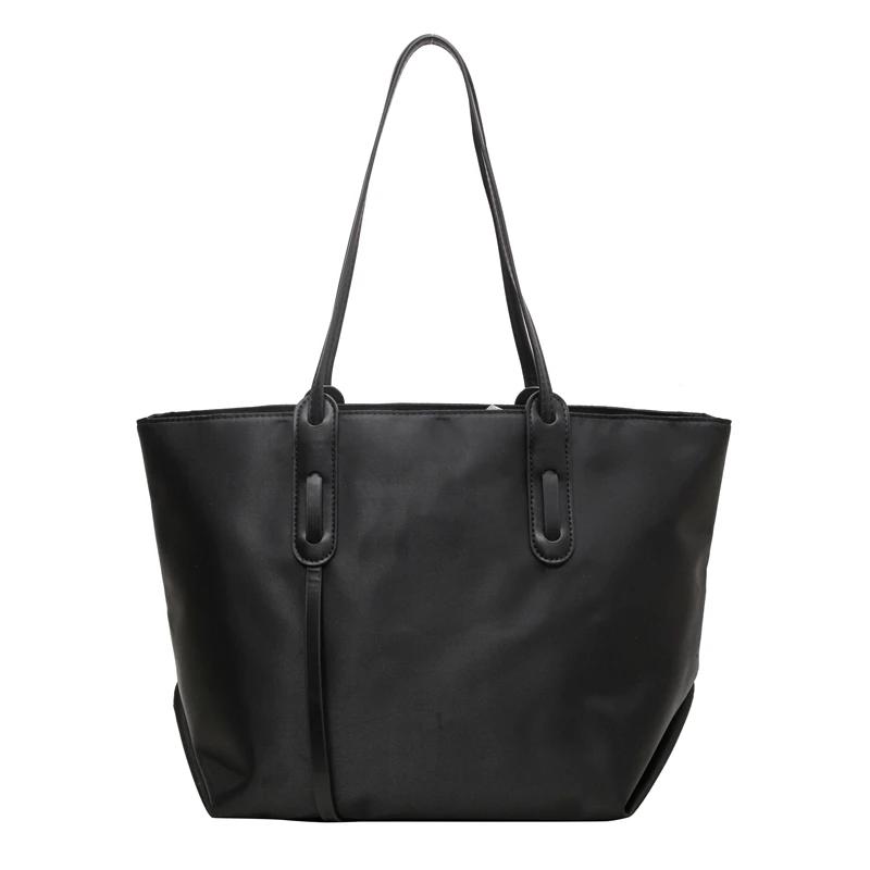 

Оксфорд Текстиль Однотонная Распродажа Женская Сумка-тоут на молнии Универсальная Модная Сумка через плечо Мягкая Простая Популярная Сумка чёрный