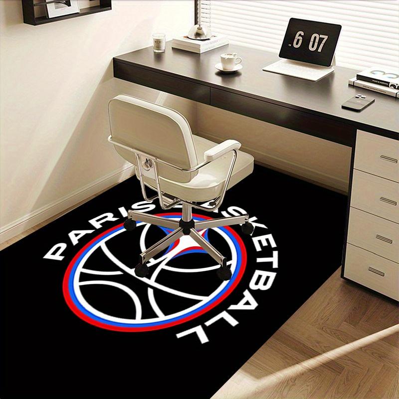 1pc Paris Basketball Team Logo Office Carpet Soft Polyester Entrance Carpet Washable Non Slip Machin